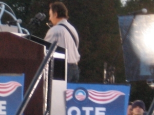 B. Springsteen at a 2008 Obama rally